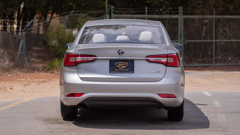Used 2022 MG 5 Comfort in Silver – Back/Rear View for Sale at First Choice Cars Dubai Sharjah