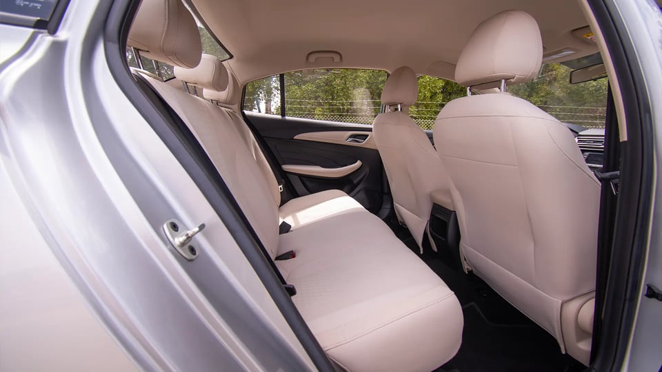 Used 2022 MG 5 Comfort in Silver – Rear Passenger Side Cabin View for Sale at First Choice Cars Dubai Sharjah