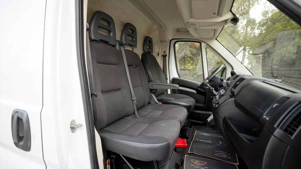 Used 2022 Peugeot Boxer L2h2 in White – Front Passenger Side Cabin View for Sale at First Choice Cars Dubai Sharjah