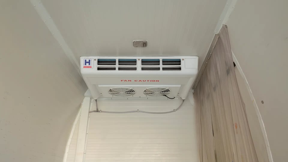 Used 2023 Nissan Urvan High Roof in White – Chiller Cooling Unit View for Sale at First Choice Cars Dubai Sharjah