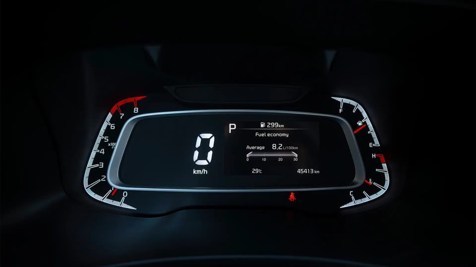 Used 2024 Kia Sonet EX in Black – Odometer / Mileage Reading View for Sale at First Choice Cars Dubai Sharjah