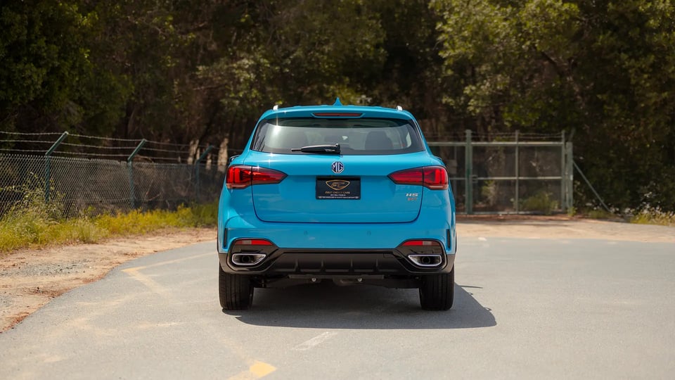 Used 2024 MG HS 30T in Blue – Back/Rear View for Sale at First Choice Cars Dubai Sharjah