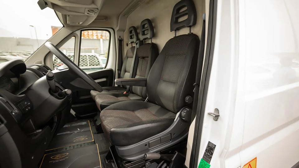 Used 2022 Peugeot Boxer L2h2 in White – Front Driver Side Cabin View for Sale at First Choice Cars Dubai Sharjah