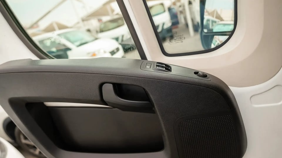 Used 2022 Peugeot Boxer L2h2 in White – Driver Door Panel Full View for Sale at First Choice Cars Dubai Sharjah