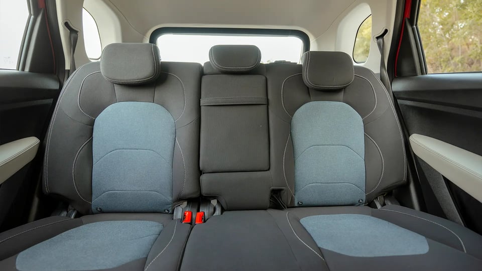 Used 2023 Chevrolet Captiva Premier in Red – Rear Seat View for Sale at First Choice Cars Dubai Sharjah