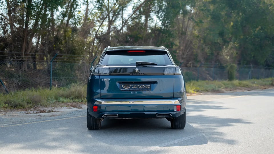 Used 2022 Peugeot 3008 Hybrid 4 GT in Blue – Back/Rear View for Sale at First Choice Cars Dubai Sharjah