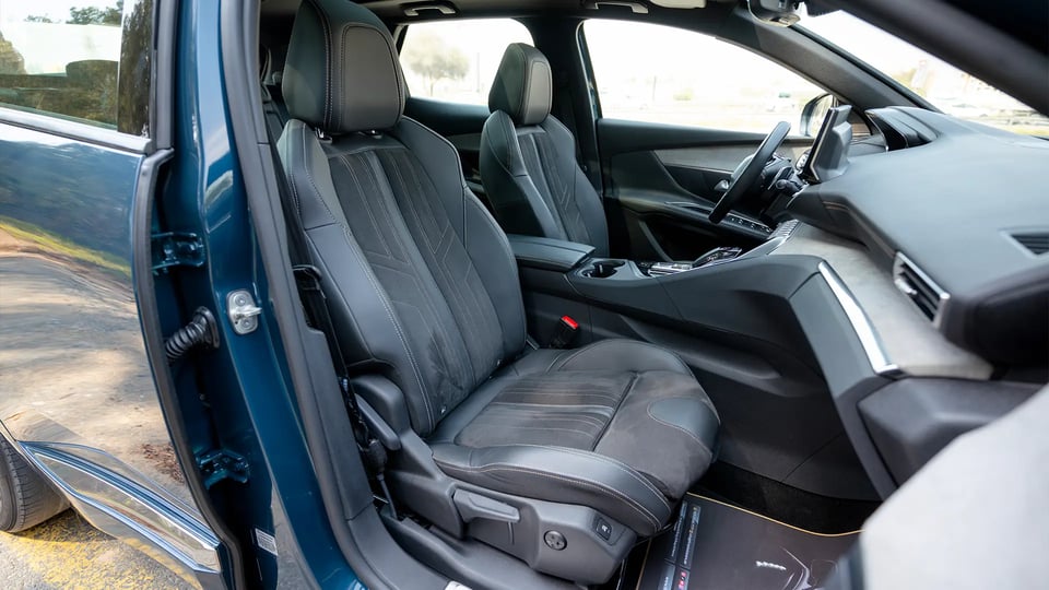 Used 2022 Peugeot 3008 Hybrid 4 GT in Blue – Front Passenger Side Cabin View for Sale at First Choice Cars Dubai Sharjah