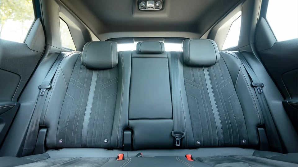 Used 2022 Peugeot 3008 Hybrid 4 GT in Blue – Rear Seat View for Sale at First Choice Cars Dubai Sharjah