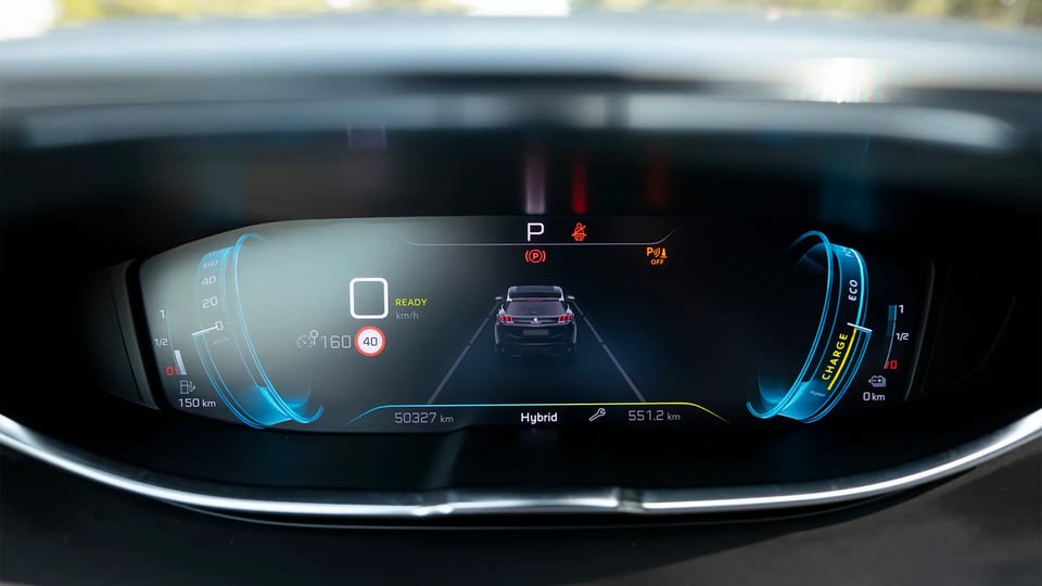 Used 2022 Peugeot 3008 Hybrid 4 GT in Blue – Odometer / Mileage Reading View for Sale at First Choice Cars Dubai Sharjah