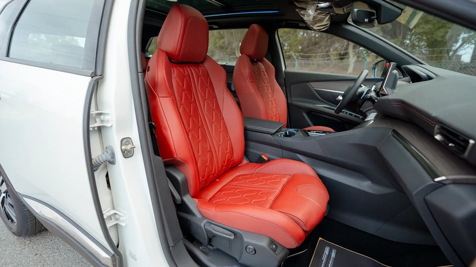 Used 2024 Peugeot 5008 GT Line in White – Front Passenger Side Cabin View for Sale at First Choice Cars Dubai Sharjah