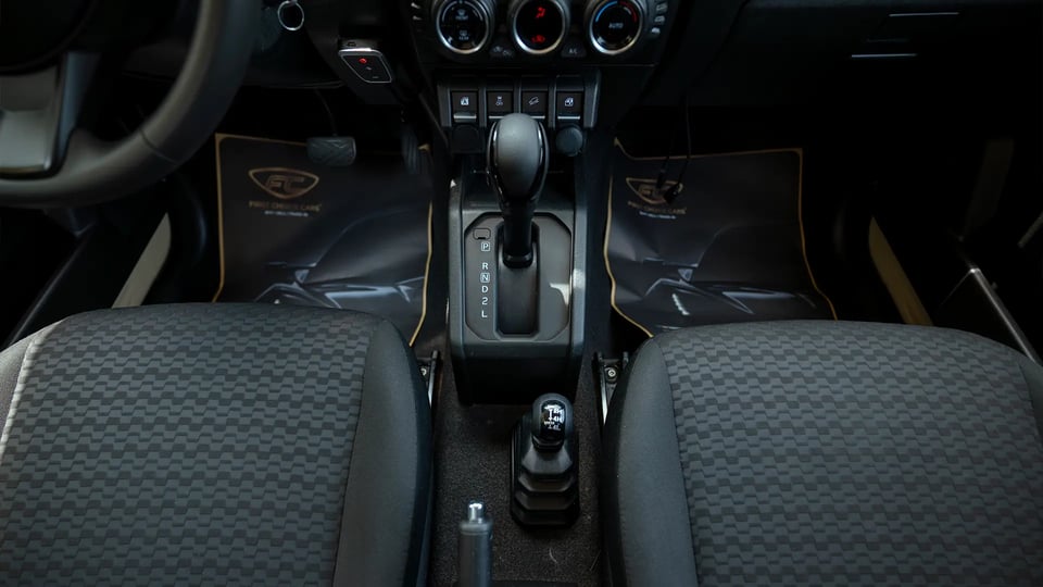 Used 2025 Suzuki Jimny GLX in Beige – Center Console & Gear Shifter for Sale at First Choice Cars Dubai Sharjah