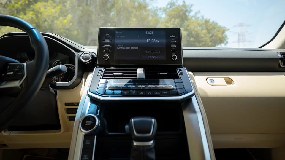 Used 2024 Toyota Land Cruiser GXR in White – Infotainment / Touchscreen System for Sale at First Choice Cars Dubai Sharjah