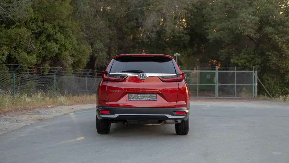 Used 2021 Honda CR-V LX in Red – Back/Rear View for Sale at First Choice Cars Dubai Sharjah