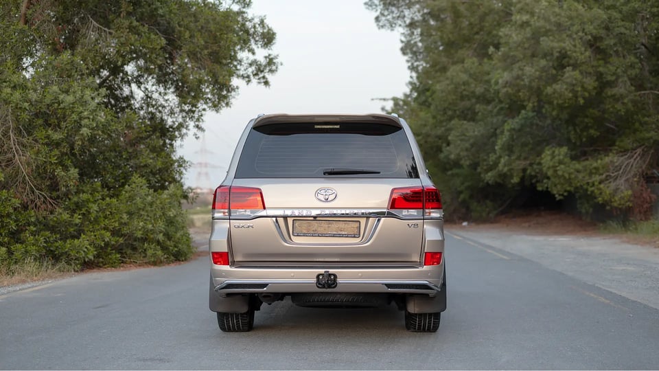 Used 2017 Toyota Land Cruiser GXR in Beige – Back/Rear View for Sale at First Choice Cars Dubai Sharjah