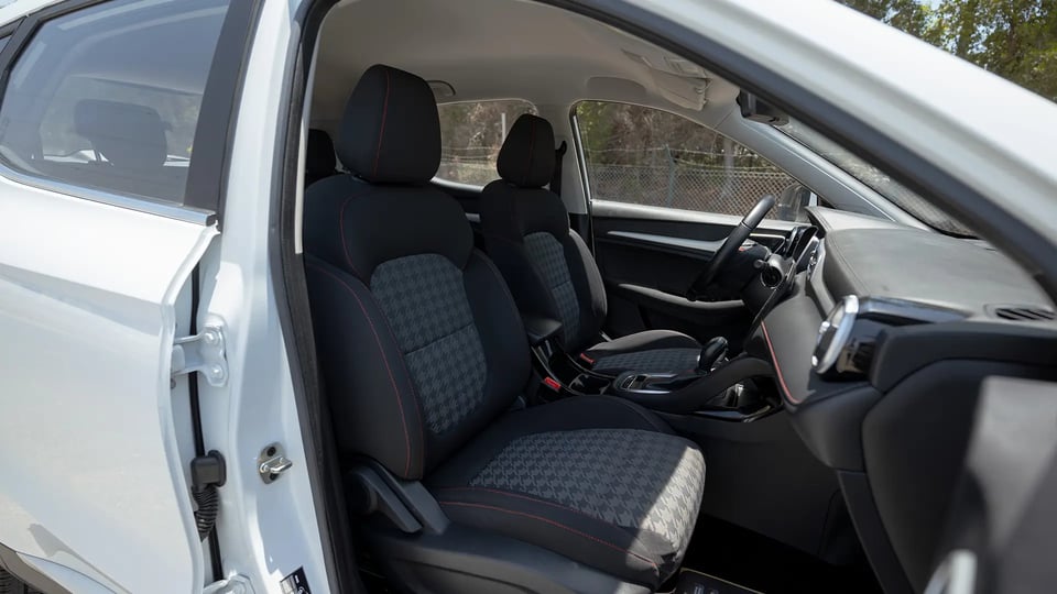 Used 2023 MG ZS Comfort in White – Front Passenger Side Cabin View for Sale at First Choice Cars Dubai Sharjah