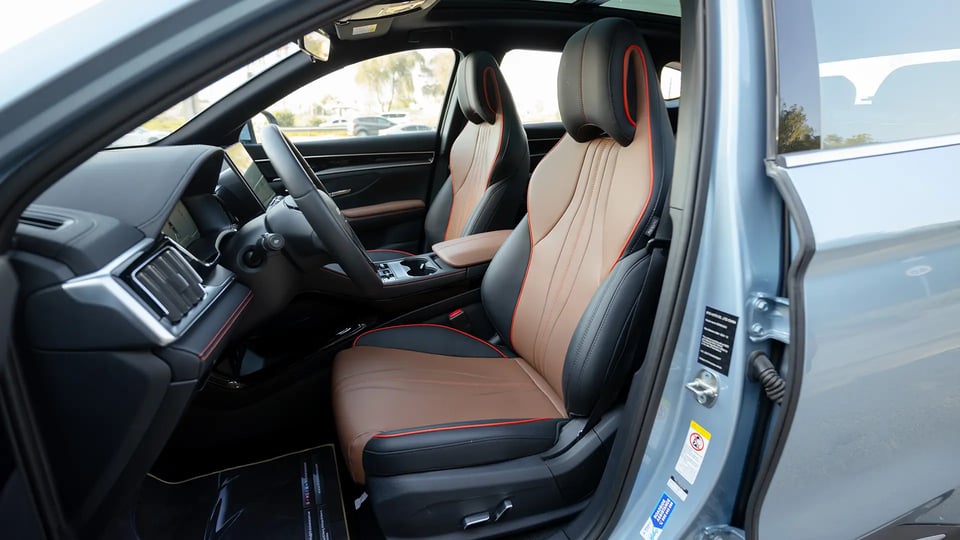 Used 2025 BYD Song Plus Design in Blue – Front Driver Side Cabin View for Sale at First Choice Cars Dubai Sharjah