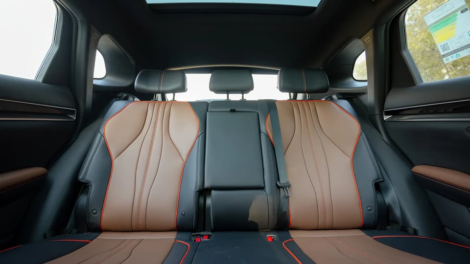 Used 2025 BYD Song Plus Design in Blue – Rear Seat View for Sale at First Choice Cars Dubai Sharjah
