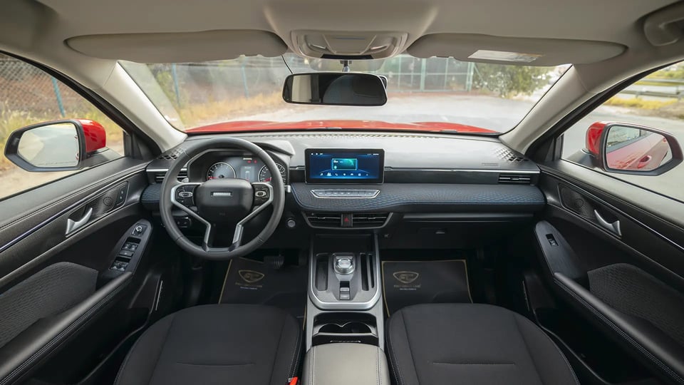 Used 2023 Haval Jolion Plus in Red – Front Cabin / Dashboard Full View for Sale at First Choice Cars Dubai Sharjah