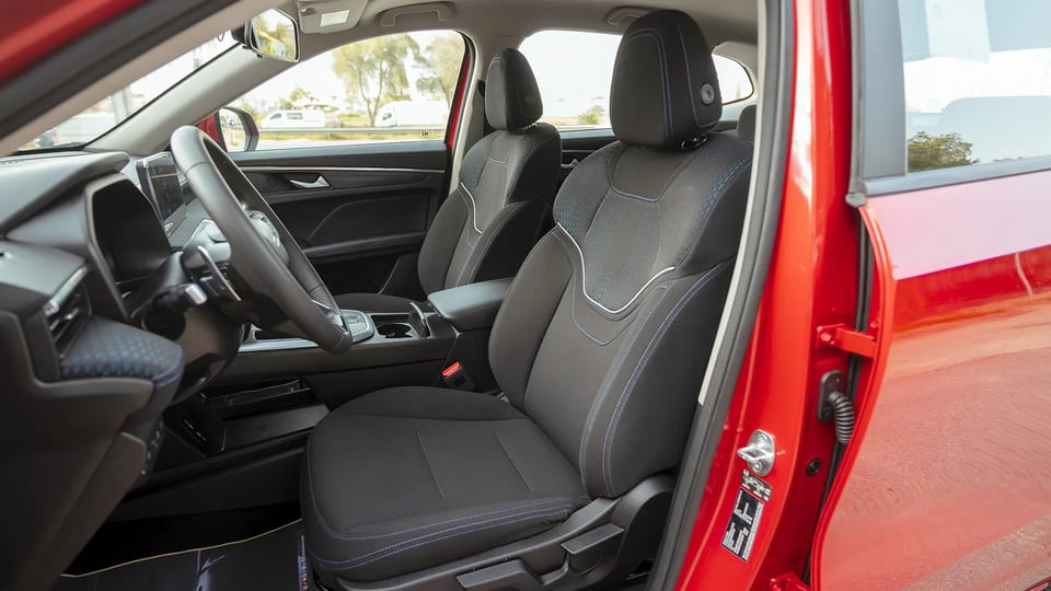 Used 2023 Haval Jolion Plus in Red – Front Driver Side Cabin View for Sale at First Choice Cars Dubai Sharjah