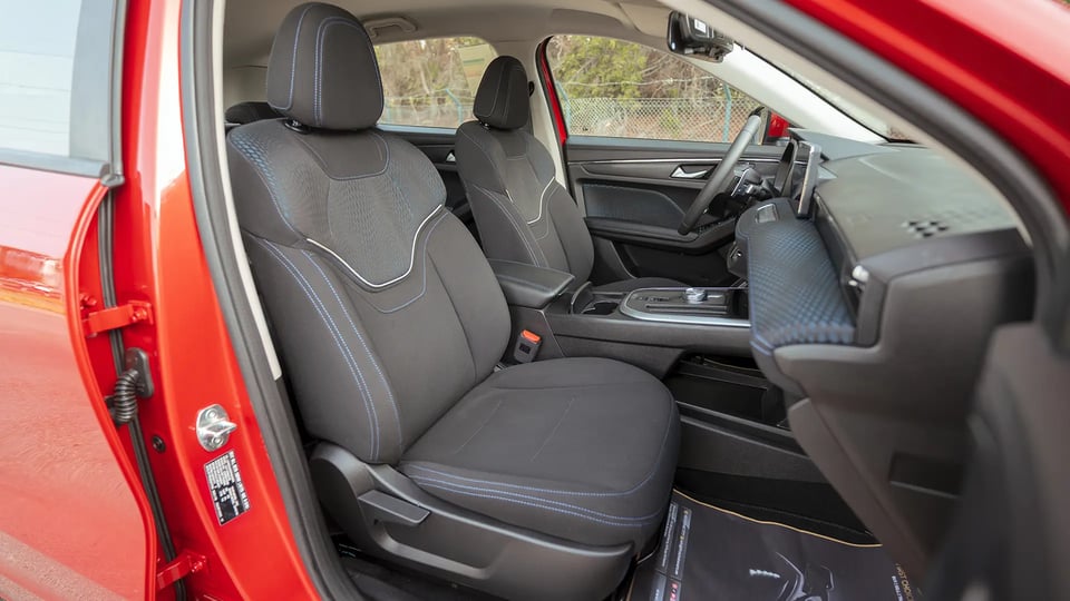 Used 2023 Haval Jolion Plus in Red – Front Passenger Side Cabin View for Sale at First Choice Cars Dubai Sharjah