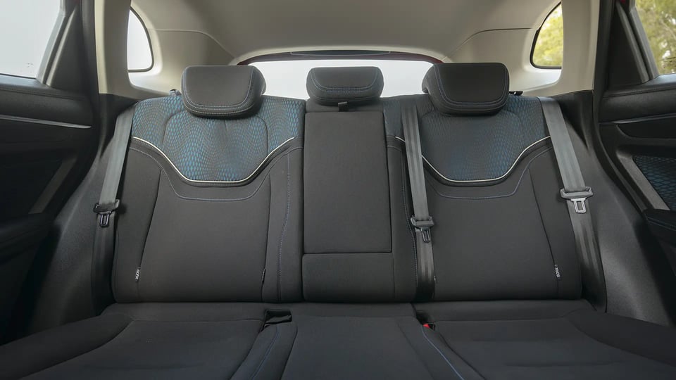 Used 2023 Haval Jolion Plus in Red – Rear Seat View for Sale at First Choice Cars Dubai Sharjah