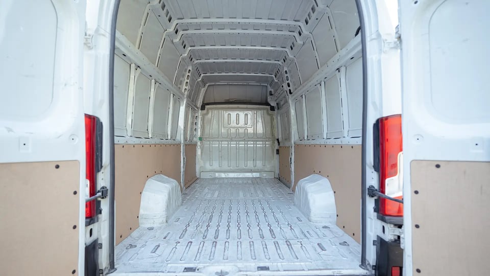 Used 2022 Peugeot Boxer L4H3 in White – Delivery Box Rear Opening View for Sale at First Choice Cars Dubai Sharjah