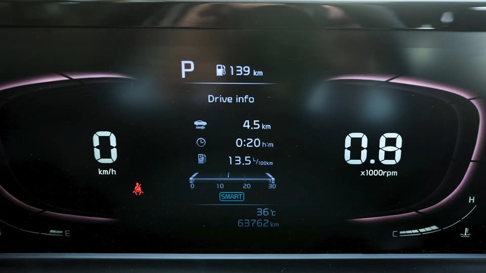 Used 2024 Kia Seltos LX in Grey – Odometer / Mileage Reading View for Sale at First Choice Cars Dubai Sharjah