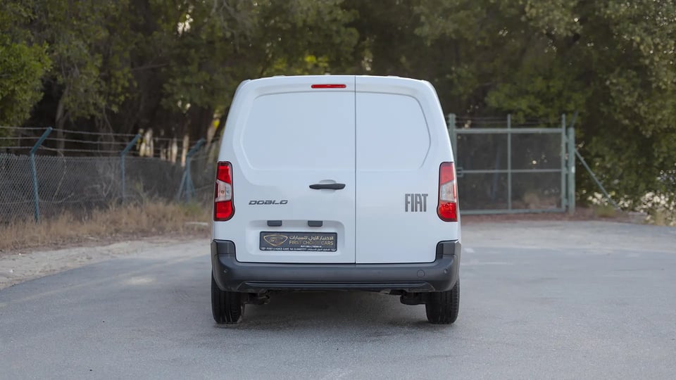 Used 2025 Fiat Doblo Cargo in White – Back/Rear View for Sale at First Choice Cars Dubai Sharjah