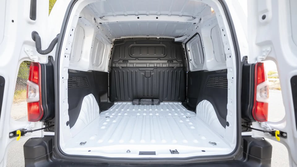 Used 2025 Fiat Doblo Cargo in White – Delivery Box Rear Opening View for Sale at First Choice Cars Dubai Sharjah