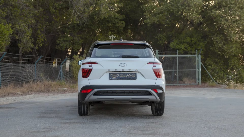 Used 2025 Hyundai Creta Smart in White – Back/Rear View for Sale at First Choice Cars Dubai Sharjah
