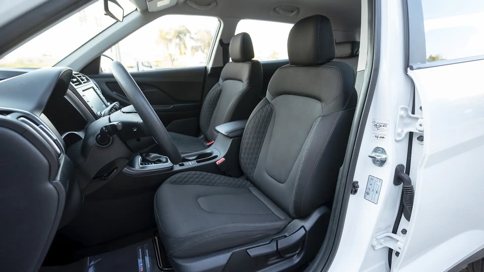 Used 2025 Hyundai Creta Smart in White – Front Driver Side Cabin View for Sale at First Choice Cars Dubai Sharjah