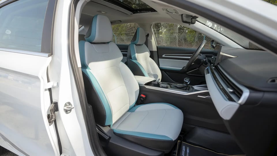 Used 2025 Geely Emgrand GF in White – Front Passenger Side Cabin View for Sale at First Choice Cars Dubai Sharjah