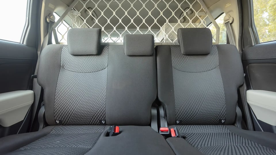 Used 2022 Toyota Rush EX in White – Rear Seat View for Sale at First Choice Cars Dubai Sharjah