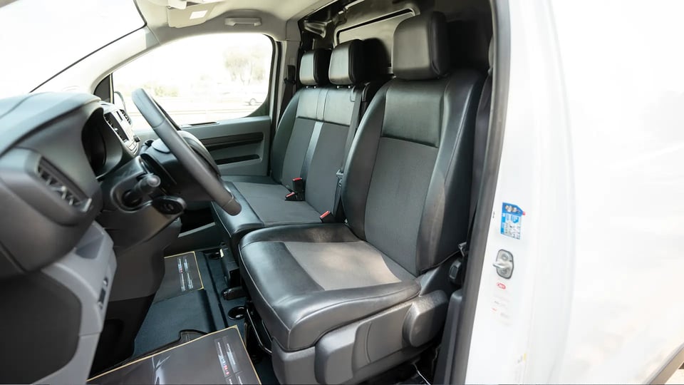 Used 2020 Peugeot Expert L3 in White – Front Driver Side Cabin View for Sale at First Choice Cars Dubai Sharjah