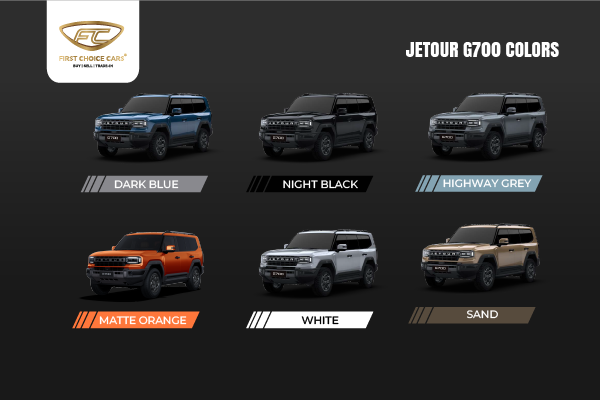 Jetour G700 Uae Colors