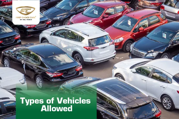 Types of Vehicles Allowed vehicles allowed