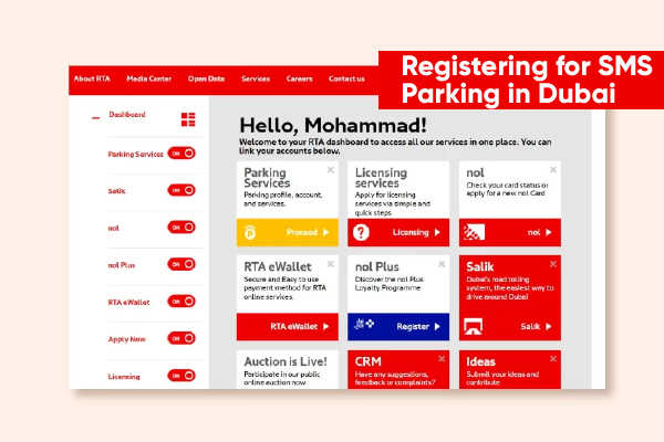 Sms Parking Dubai Registration