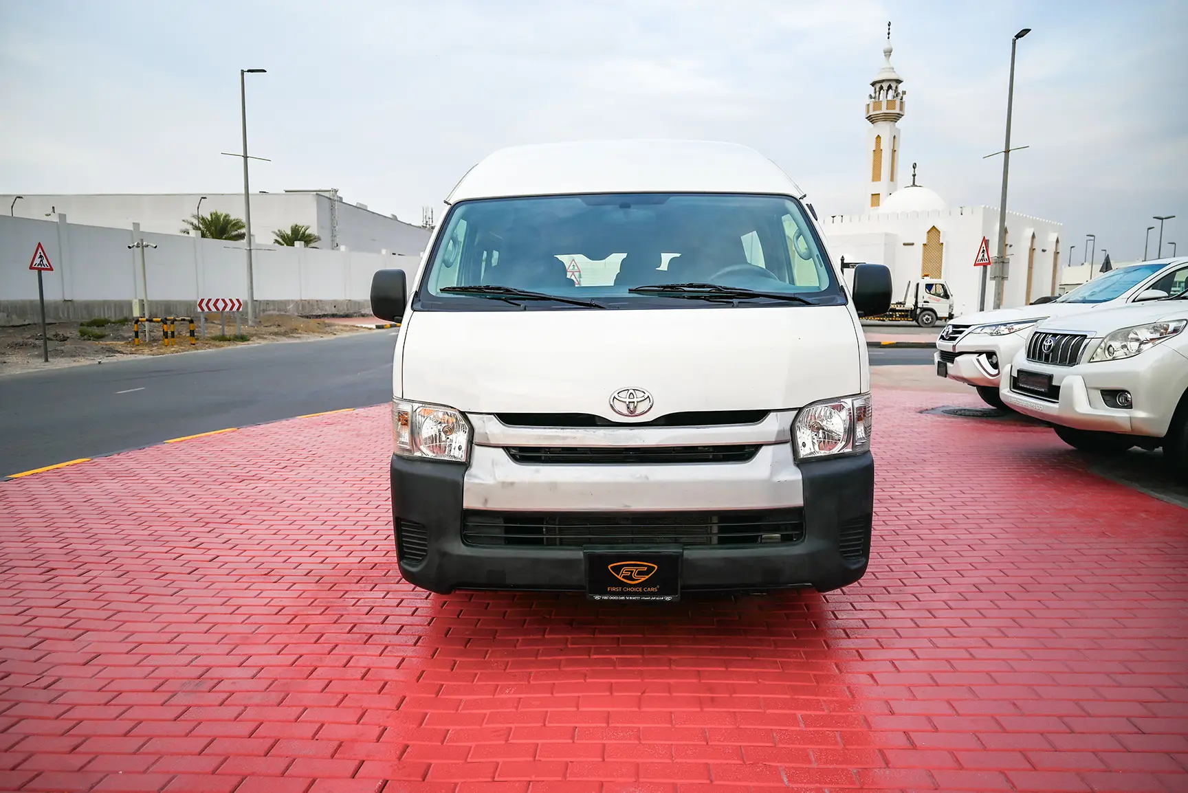 Used 2017 Toyota Hiace GLX - High Roof White – Front View at First Choice Cars Sharjah