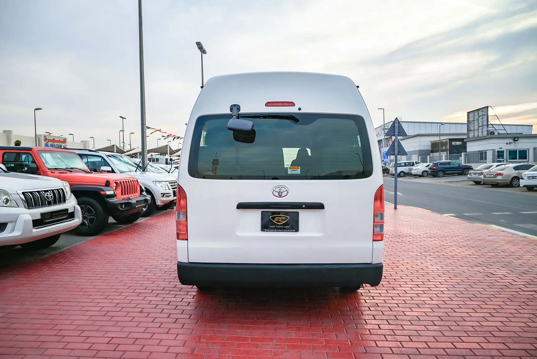 Used 2017 Toyota Hiace GLX - High Roof White – Back/Rear View at First Choice Cars Sharjah