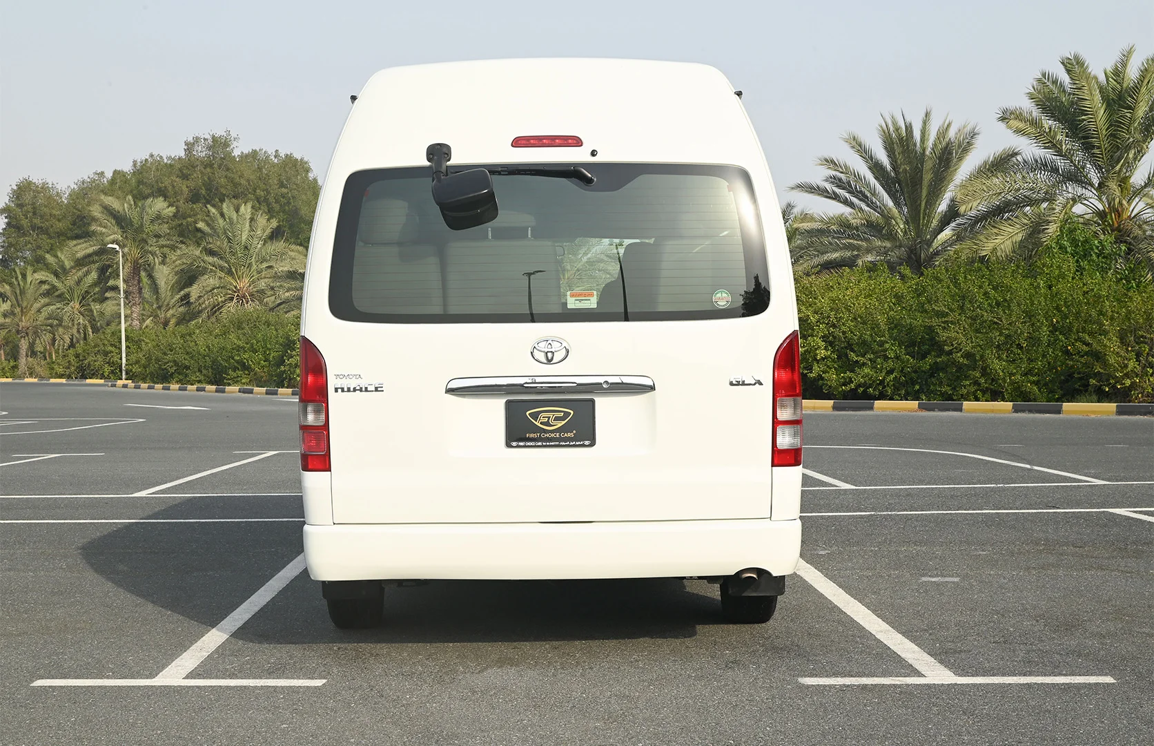 Used 2018 Toyota Hiace GLX - High Roof White – Back/Rear View at First Choice Cars Sharjah