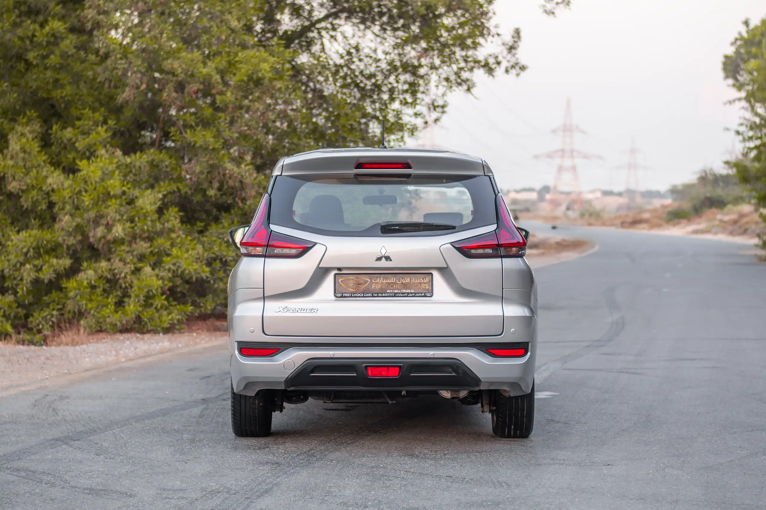 Used 2022 Mitsubishi XPANDER GLS Silver – Back/Rear View at First Choice Cars Sharjah