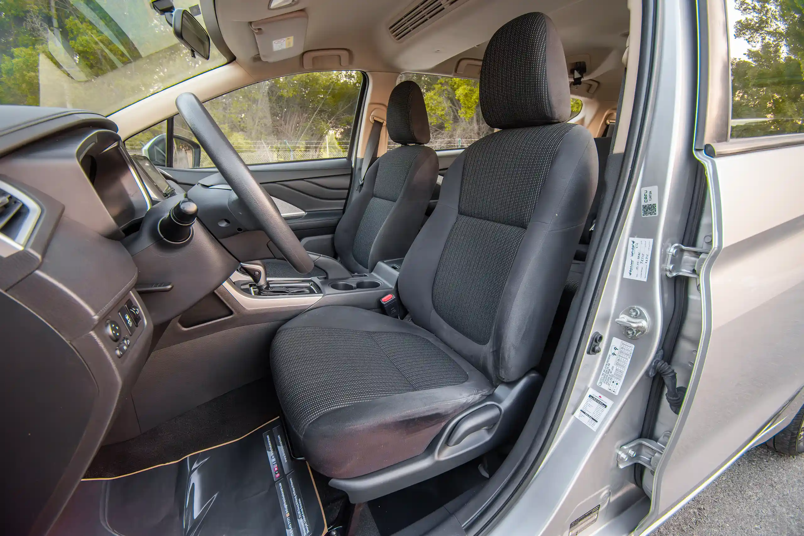 Used 2022 Mitsubishi XPANDER GLS Silver – Front Driver Side Cabin View at First Choice Cars Sharjah