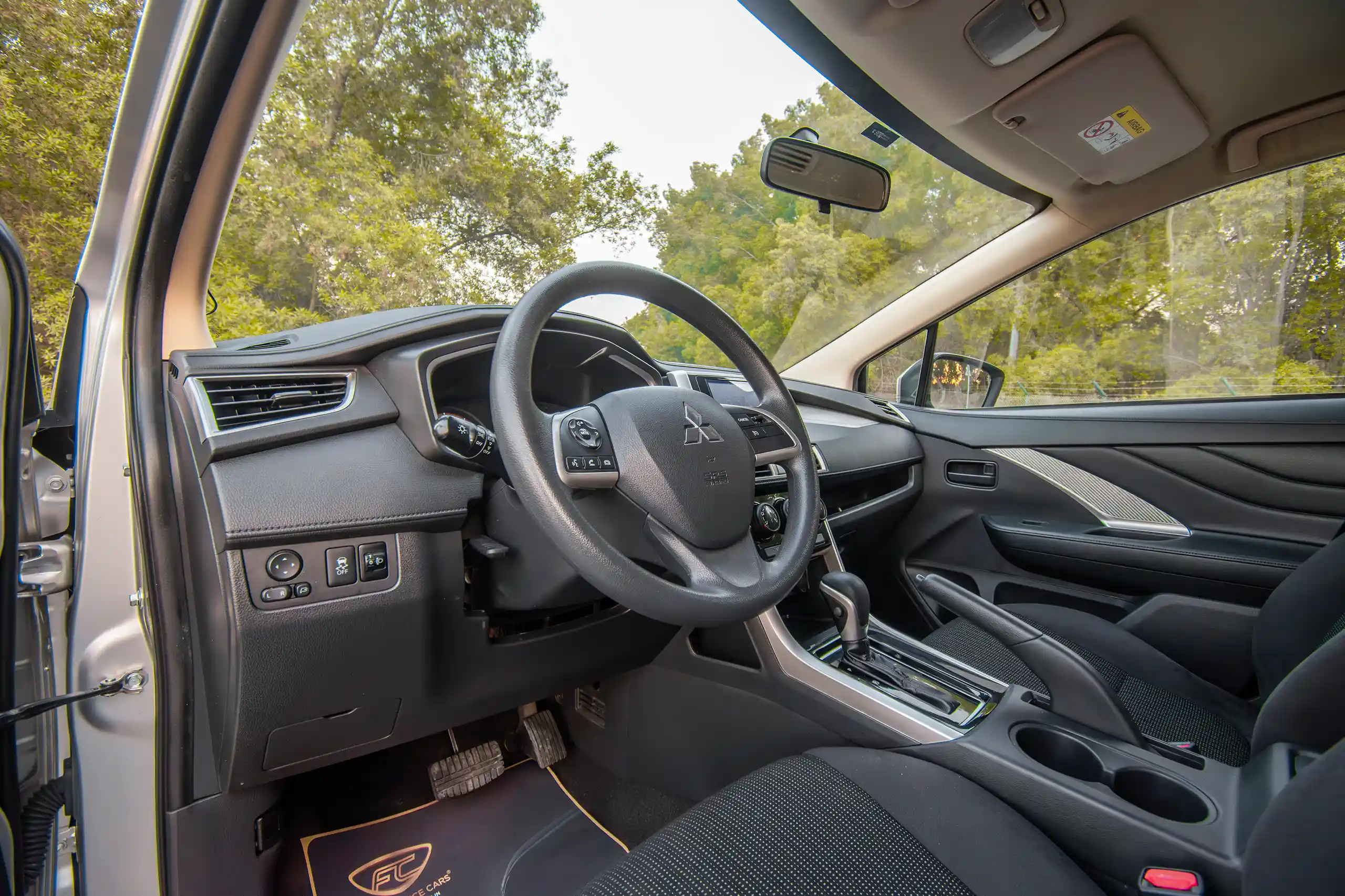 Used 2022 Mitsubishi XPANDER GLS Silver – Driver Side Dashboard & Steering View at First Choice Cars Sharjah