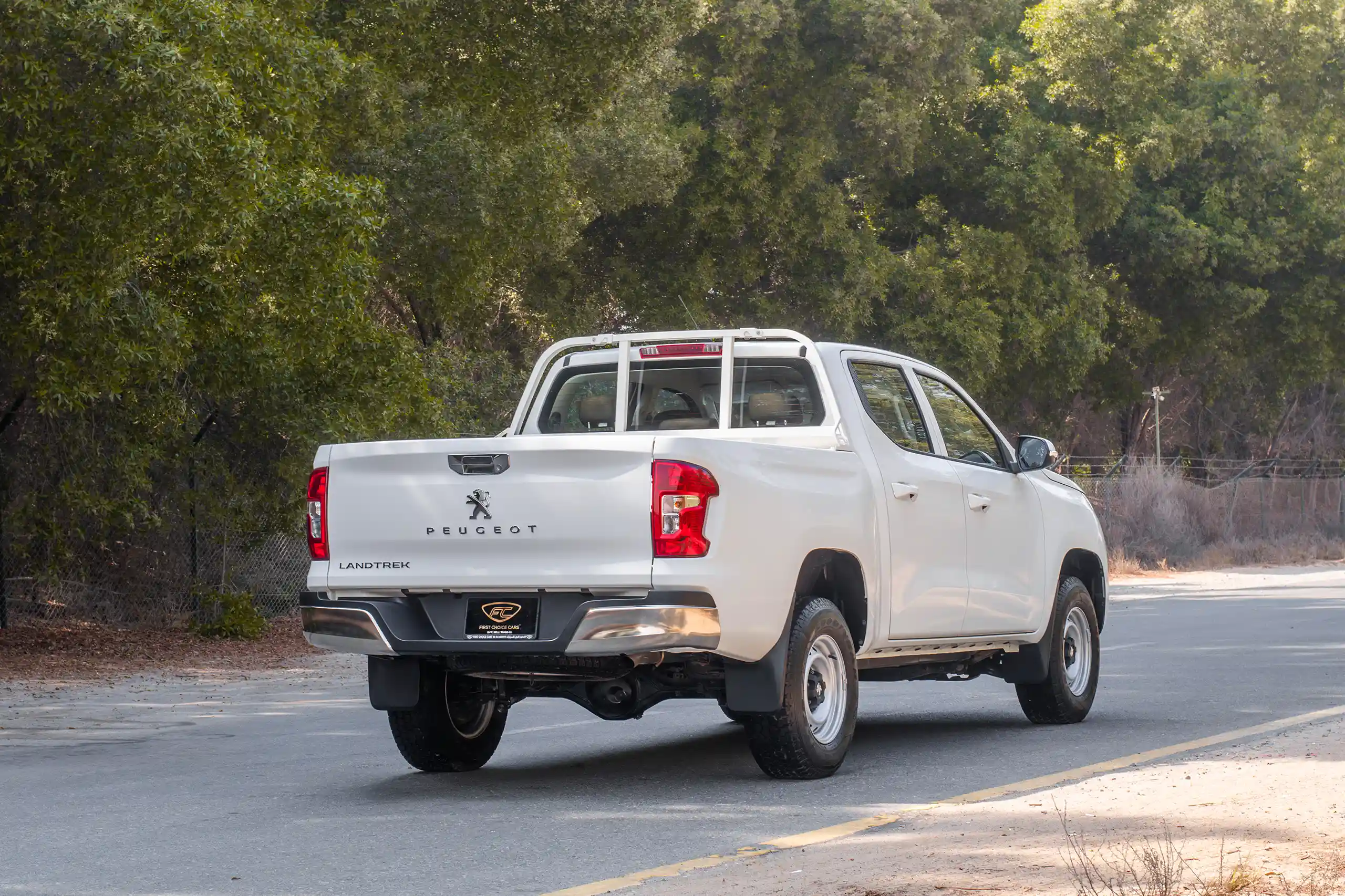 Used 2023 Peugeot Landtrek Double Cabin 4x2 White – Right Back Diagonal (45°) View at First Choice Cars Sharjah