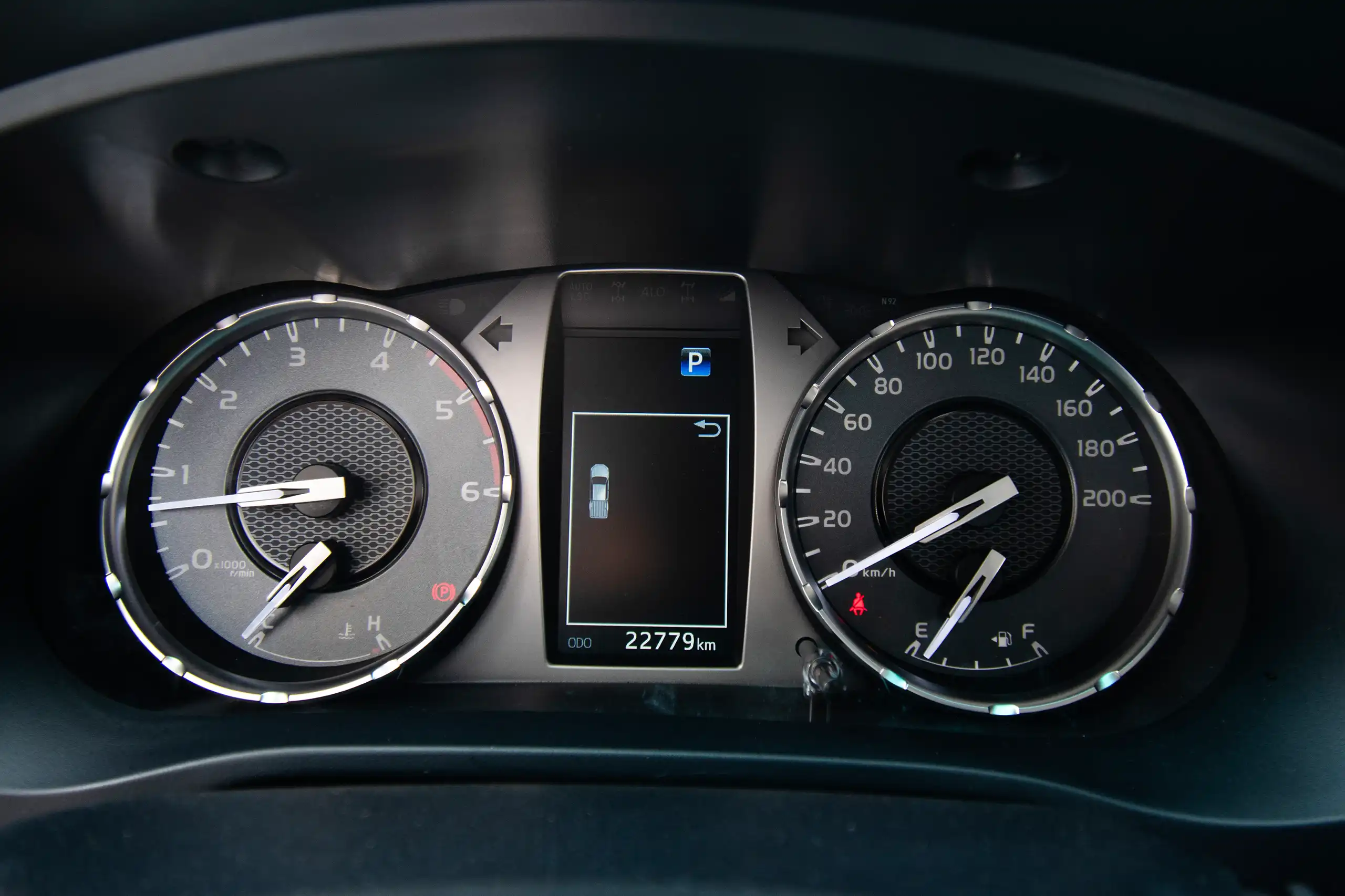 Used 2024 Toyota Hilux Dlx Double Cabin White – Odometer / Mileage Reading View at First Choice Cars Sharjah