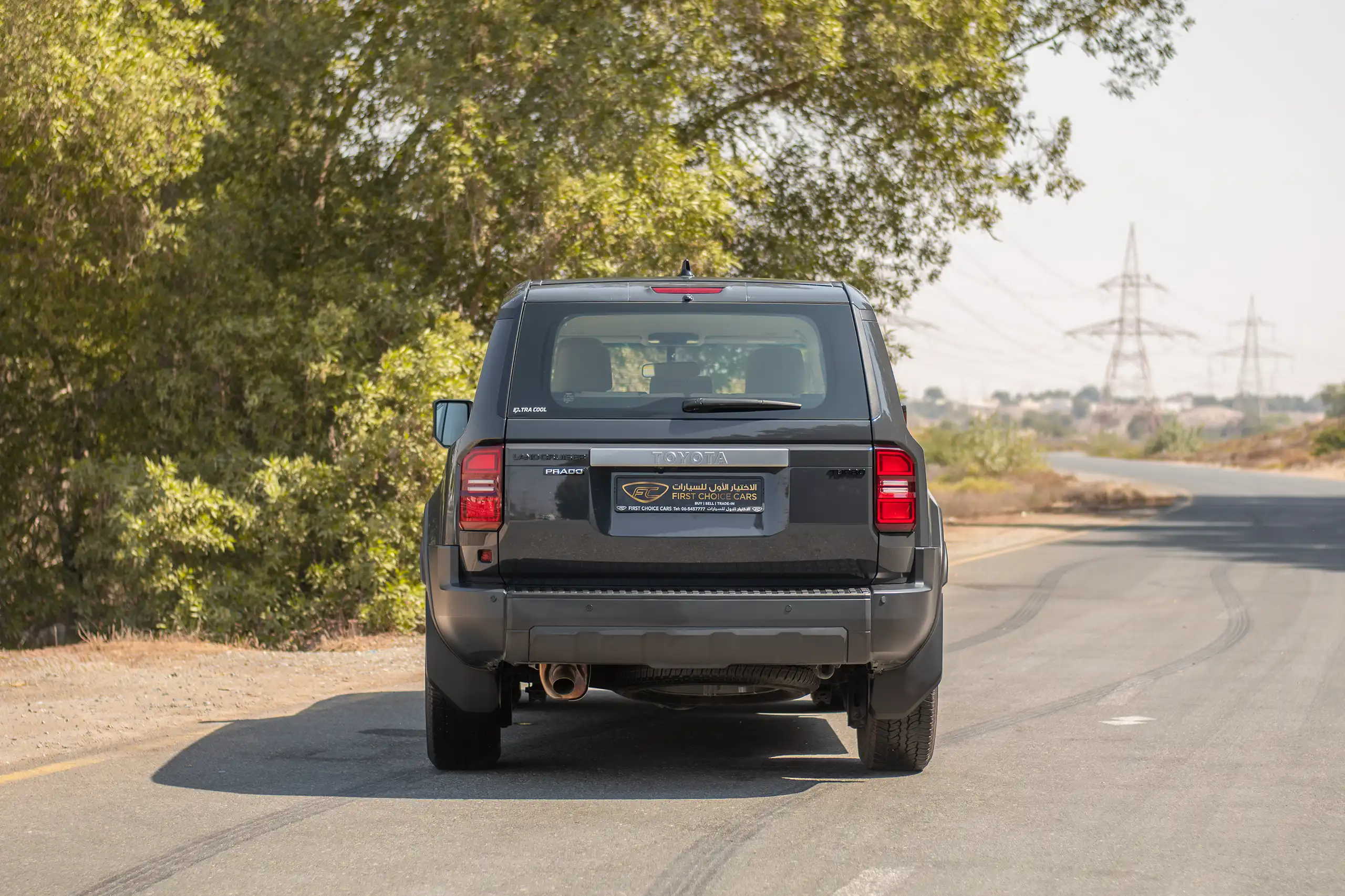 Used 2024 Toyota Prado TXR Grey – Back/Rear View at First Choice Cars Sharjah
