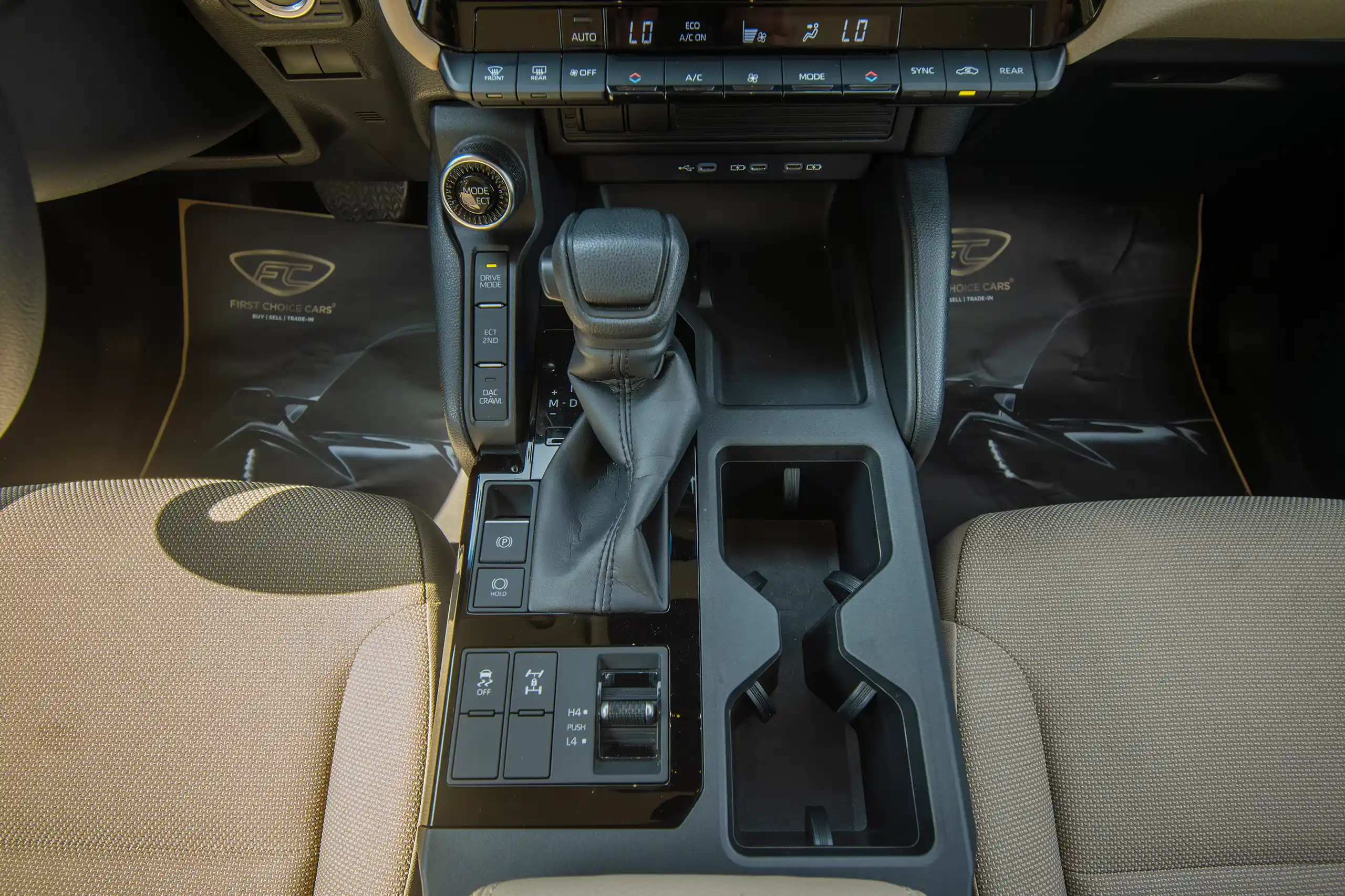 Used 2024 Toyota Prado TXR Grey – Center Console & Gear Shifter at First Choice Cars Sharjah