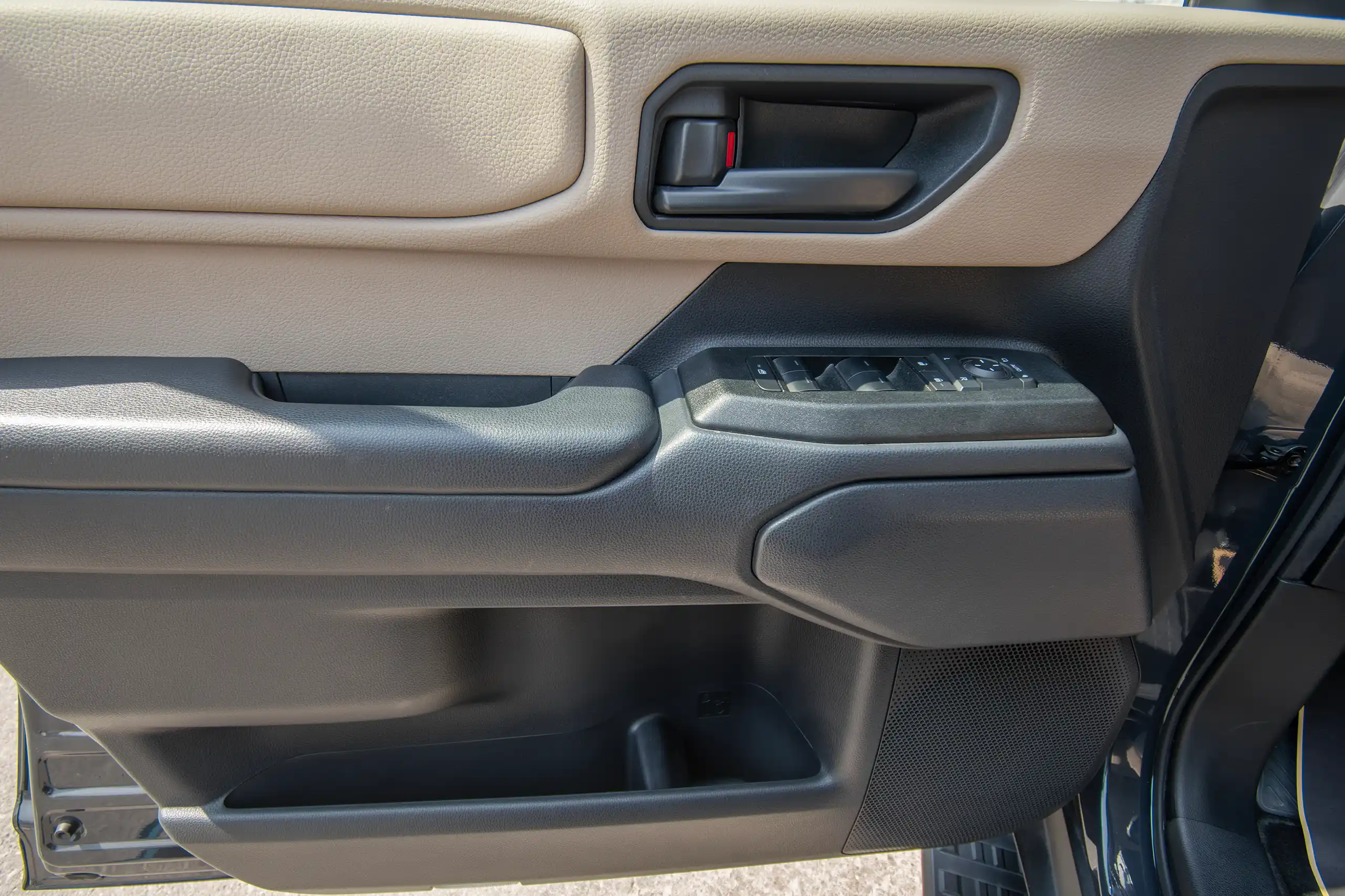 Used 2024 Toyota Prado TXR Grey – Driver Door Panel Full View at First Choice Cars Sharjah