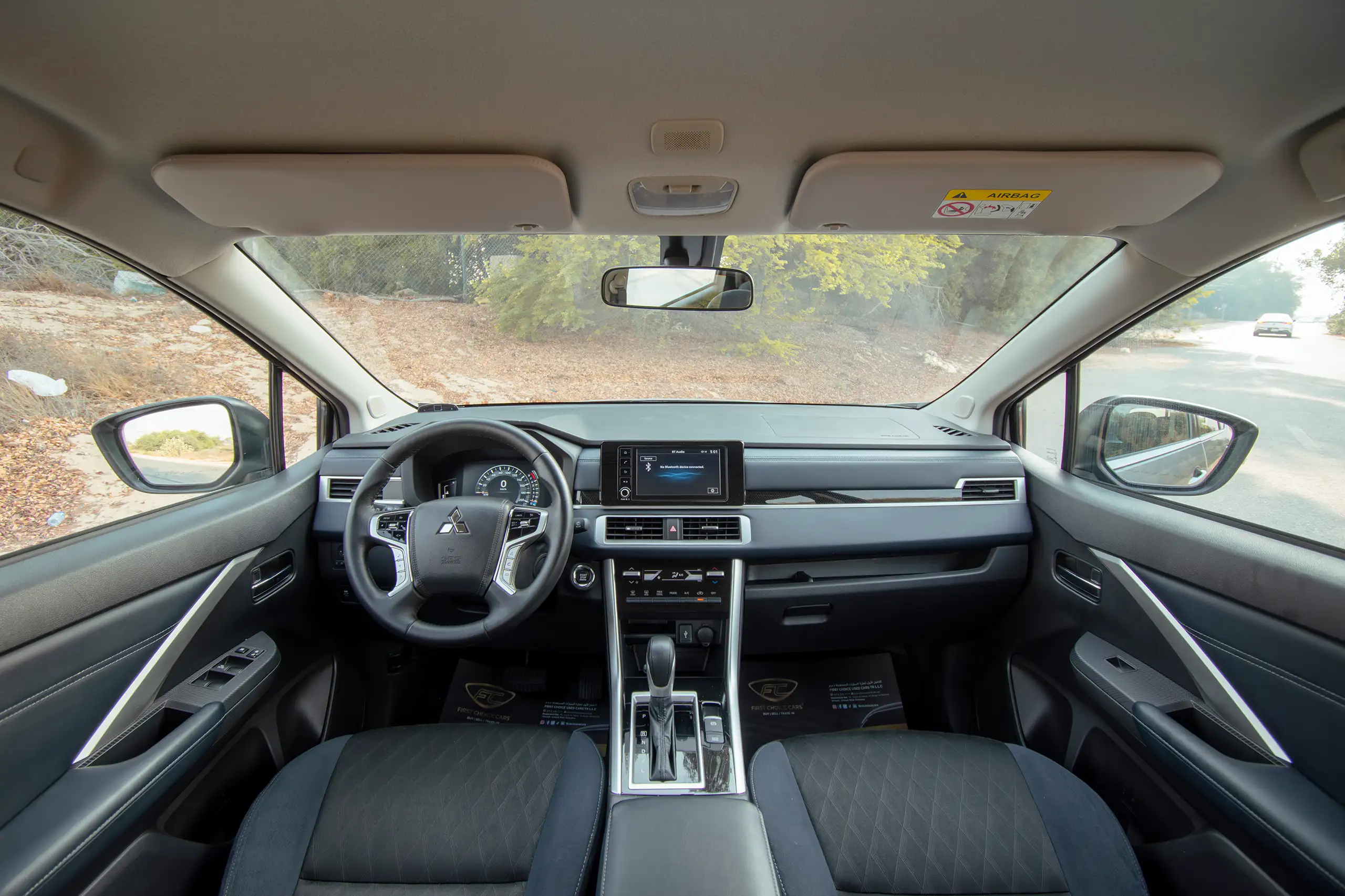 Used 2024 Mitsubishi Xpander Cross Premium Silver – Front Cabin / Dashboard Full View at First Choice Cars Sharjah