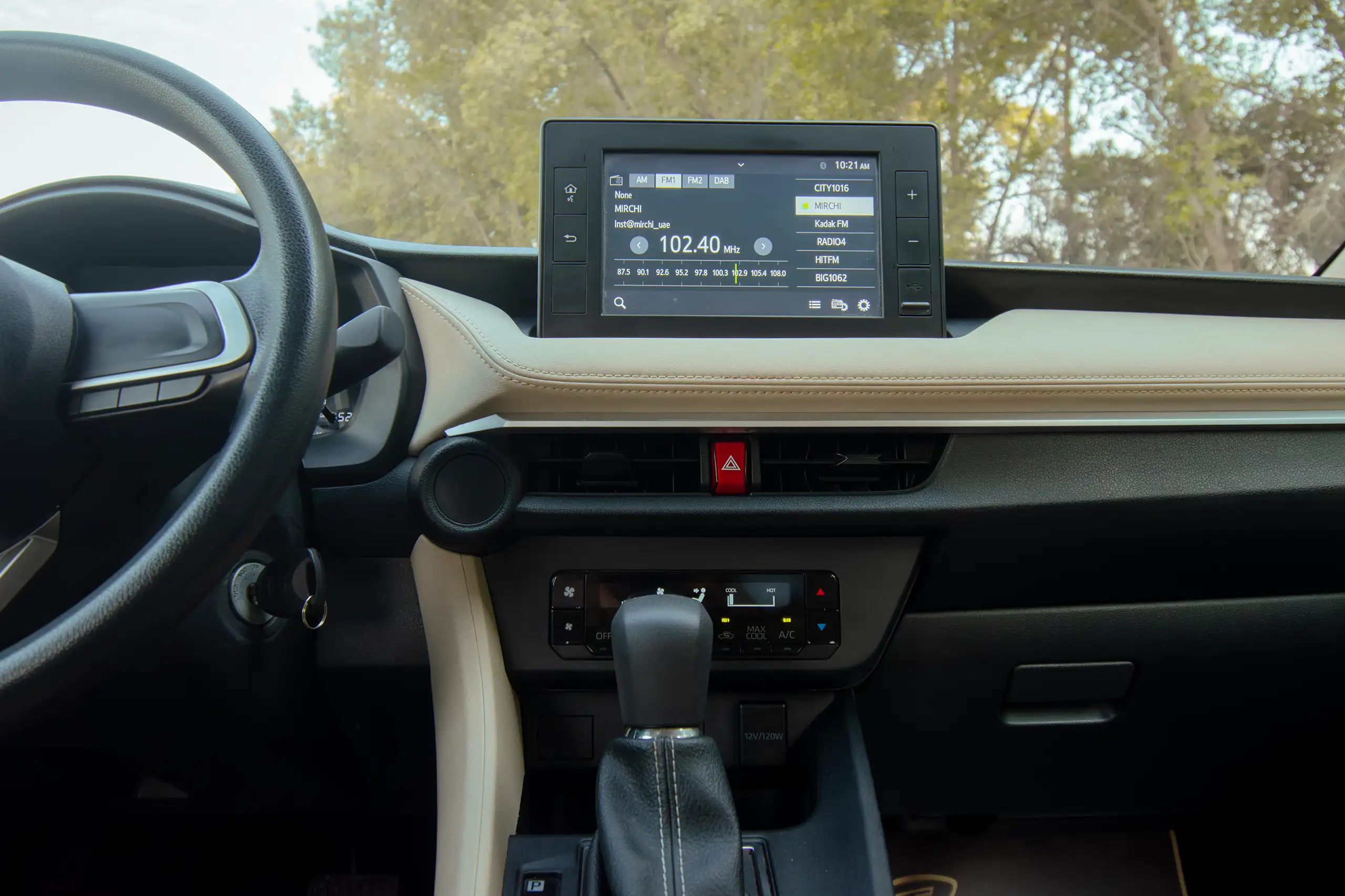 Used 2023 Toyota Yaris E Red – Infotainment / Touchscreen System at First Choice Cars Sharjah